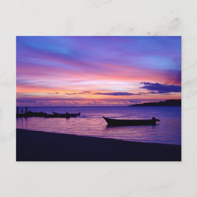Stunning Fijian Sunset Postcard (Front)