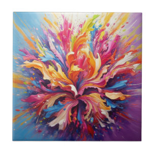 Stunning Flower Ceramic Tile