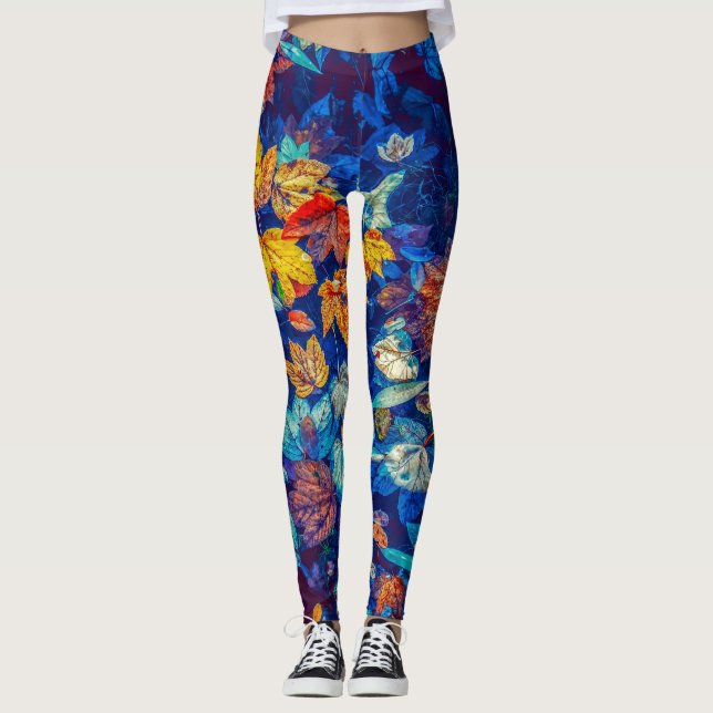 Stunning Flower-Themed Leggings (Front)