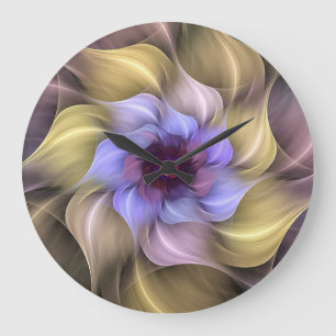 Stunning Fractal Flower Acrylic Wall Clock