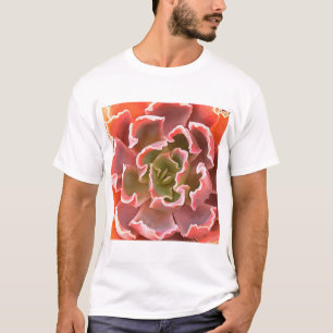 Stunning Garden Succulent Pink Tones Realistic Art T-Shirt