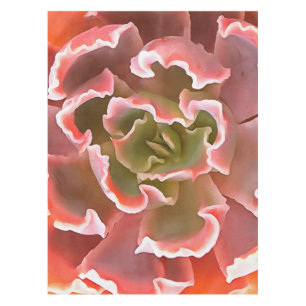 Stunning Garden Succulent Pink Tones Realistic Art Tablecloth