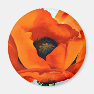Stunning Georgia O'Keeffe Red Poppy Magnet