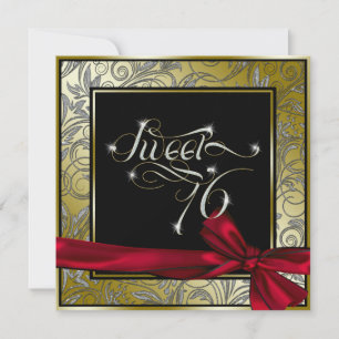 Stunning Gold Art Nouveau Sweet Sixteen Invitation
