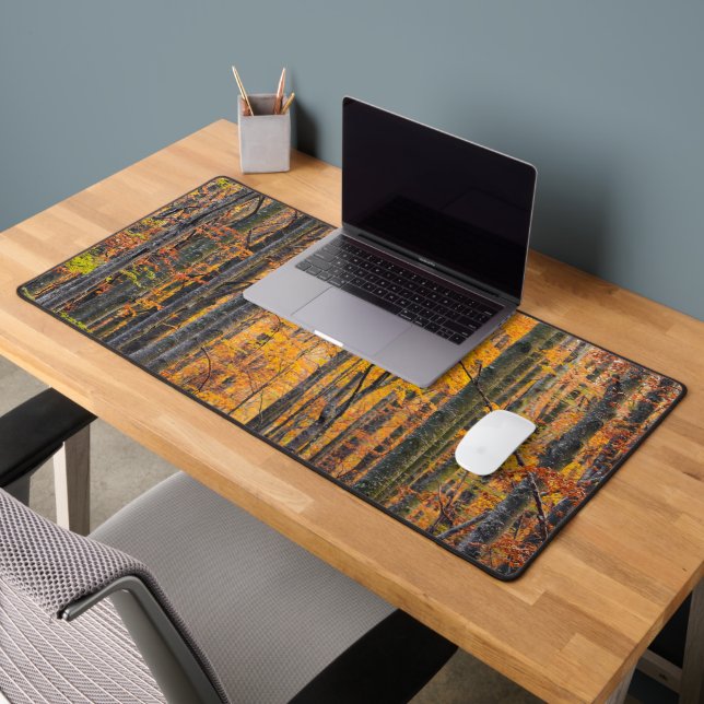 Stunning gold autumn forest desk mat (Office 2)