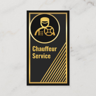 Stunning Gold Border Frame Driving Business Card