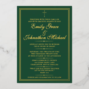Stunning Gold Foil Christian Minimalist Wedding