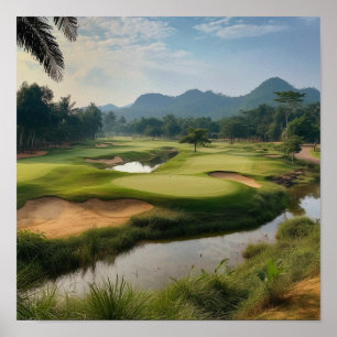 Stunning golf course landscape print