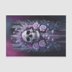 Stunning Gothic Skull in Plum, Midnight Macabre  Tissue Paper