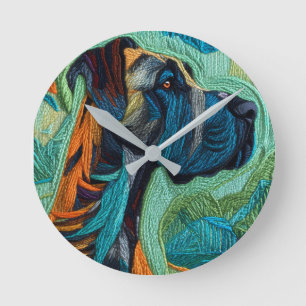Stunning Great dane Round Clock