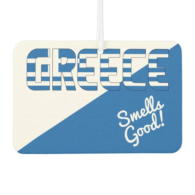 Stunning Greece Flag Air Freshener (Front)