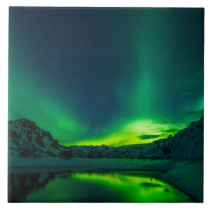 Stunning Green Aurora Ceramic Tile