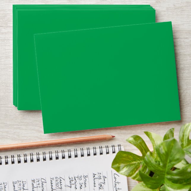 Stunning Green Background with White Border Design Envelope (Stacked)