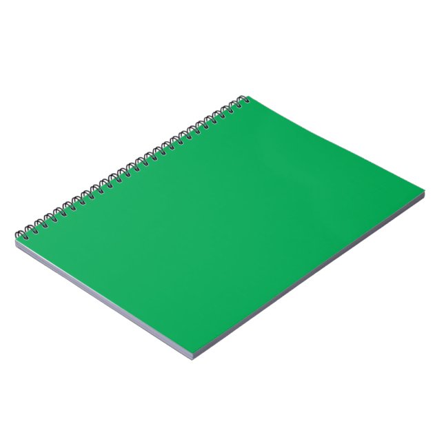 Stunning Green Background with White Border Design Notebook (Left Side)