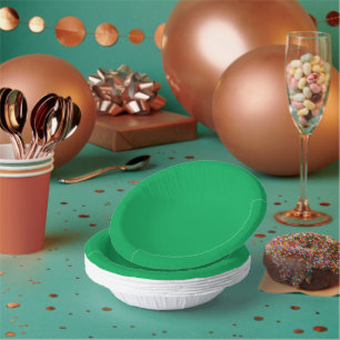 Stunning Green Background with White Border Design Paper Plate