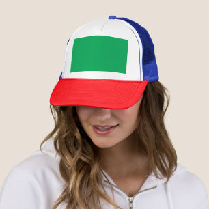Stunning Green Background with White Border Design Trucker Hat