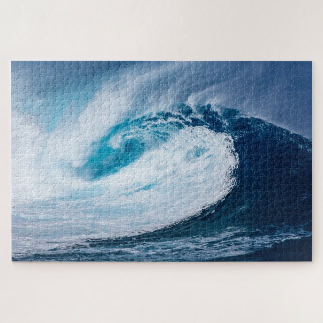 Stunning huge surfing wave jigsaw puzzle (Horizontal)