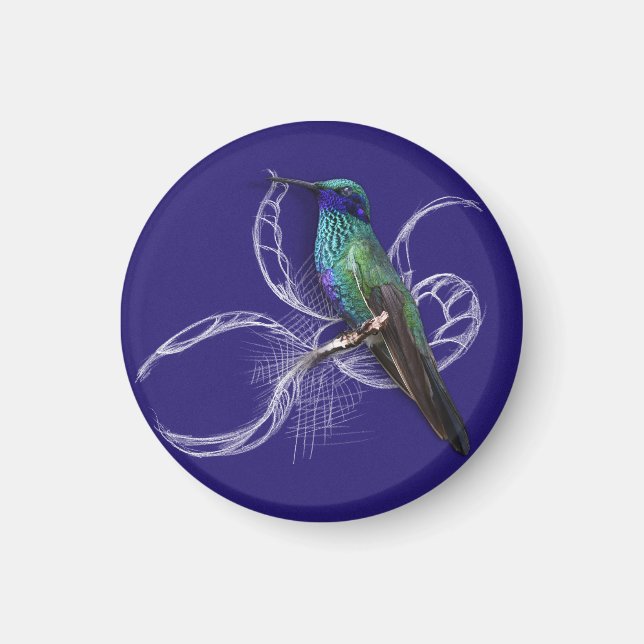 Stunning Hummingbird - personalise by adding name Magnet (Front)