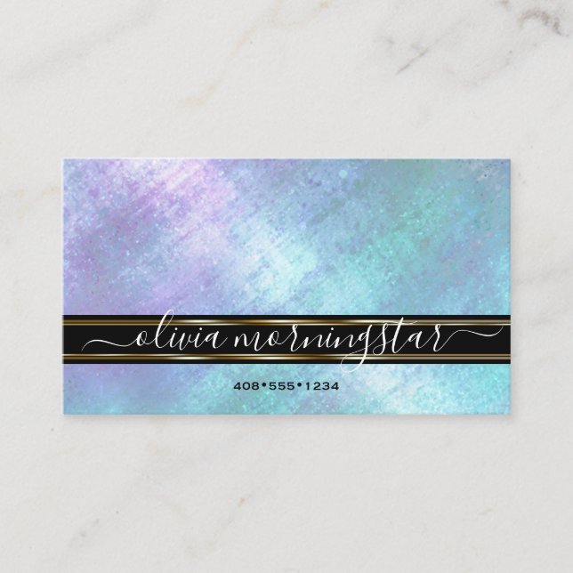 Stunning Iridescent Shimmer  Business Card (Front)