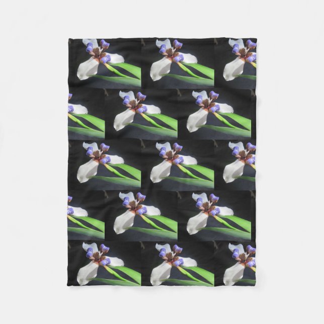 Stunning Iris Fleece Blanket (Front)