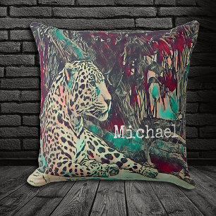Stunning Jaguar Personalised Cushion