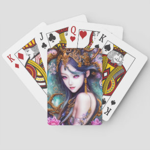 Stunning Japanese Girl Gothic Fantasy Playing Cards