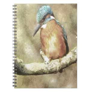 Stunning Kingfisher In Watercolor Notebook
