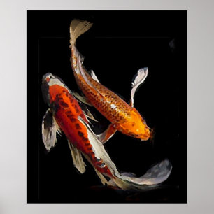 Stunning Koi Pair Poster