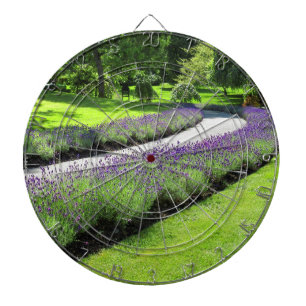 Stunning Lavender-Lined Garden Walk Landscape Dartboard