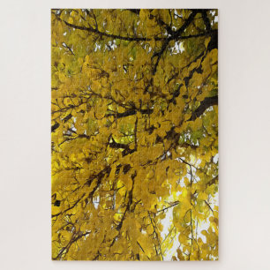 Stunning Leaves Autumn Vibes Abstract Art Jigsaw Puzzle