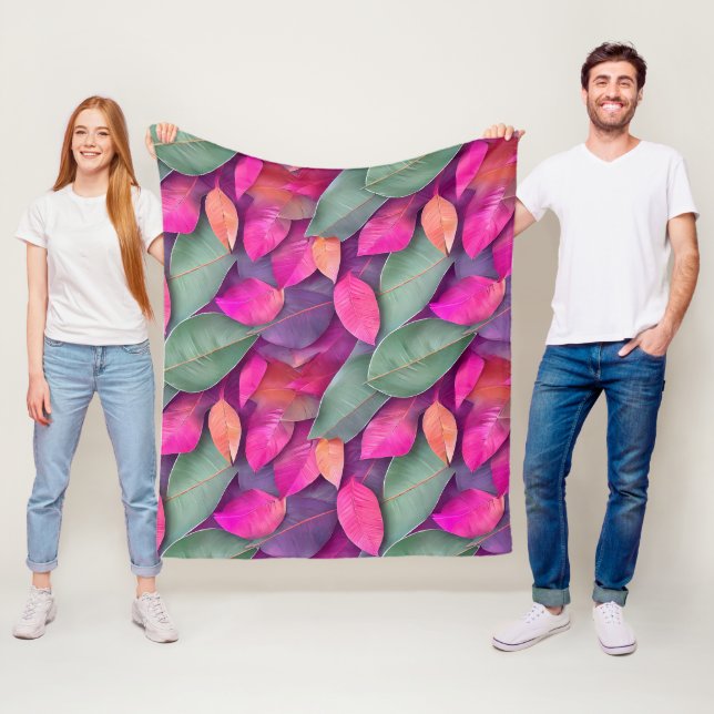 Stunning Leaves Pattern  Fleece Blanket (In Situ)