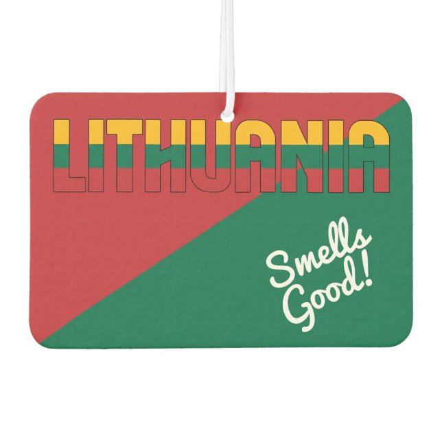 Stunning Lithuania Flag Air Freshener (Front)