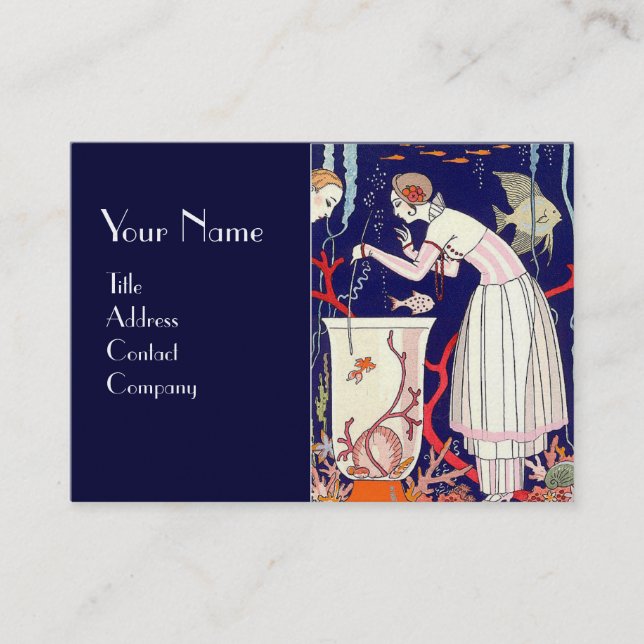 STUNNING LITTLE FISH,AQUARIUMS,DECO BEAUTY FASHION BUSINESS CARD (Front)