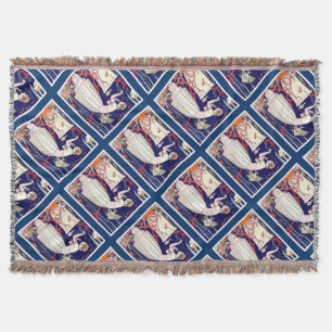 STUNNING LITTLE FISH,ART DECO BEAUTY FASHION THROW BLANKET