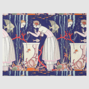 STUNNING LITTLE FISH ,ART DECO BEAUTY FASHION TISSUE PAPER