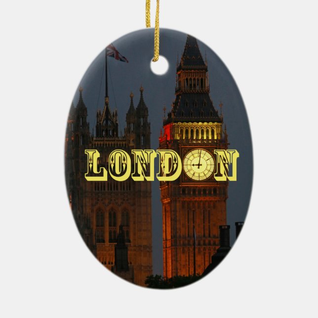 Stunning London Pro Photo Ceramic Tree Decoration (Back)