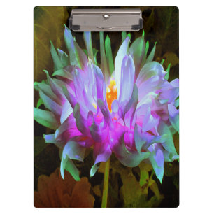 Stunning Magenta and Lime Green Cactus Dahlia Clipboard