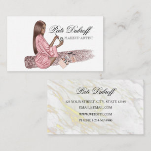 Stunning Makeup Artist - Make a Lasting Impression Business Card