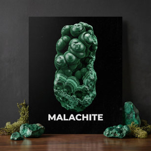 Stunning Malachite Crystal Poster