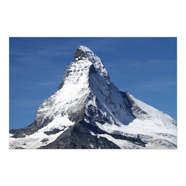 Stunning Matterhorn Mountain in Europe Photo Print (Front)