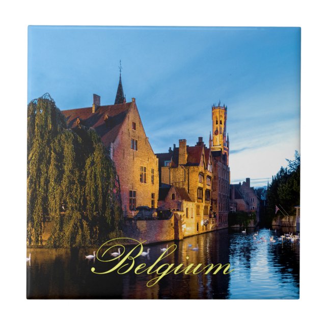 Stunning! Mediaeval Bruges Belgium - Pro Photo Ceramic Tile (Front)