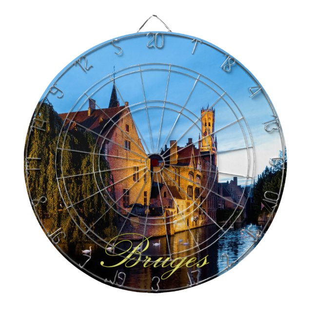 Stunning! Mediaeval Bruges - Pro Photo Dartboard (Front)