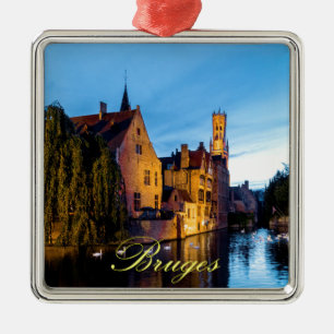 Stunning! Mediaeval Bruges - Pro Photo Metal Ornament