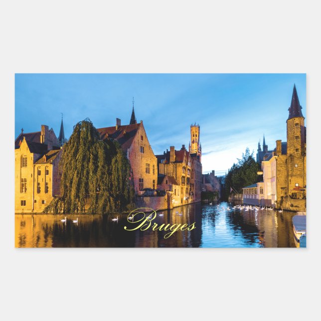 Stunning! Mediaeval Bruges - Pro Photo Rectangular Sticker (Front)