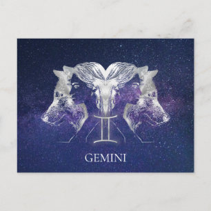 Stunning Milky Way Sky Gemini Zodiac Sign Postcard