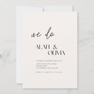 Stunning Minimalist "We Do" Engagement Card
