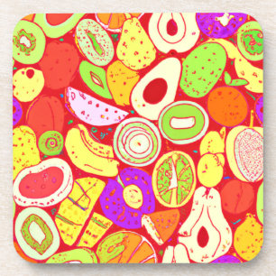 Stunning Mixtures of Fruits Patterns. Buy Now Coaster