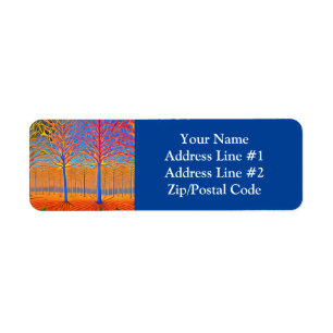 Stunning Modern Art Woodland Forest Return Address Label