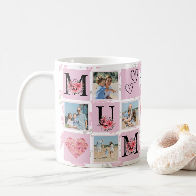 Stunning Mum Photo Mug I Love you  (With Donut)