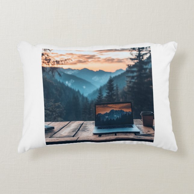 Stunning nature in slee room decorative cushion (Front)